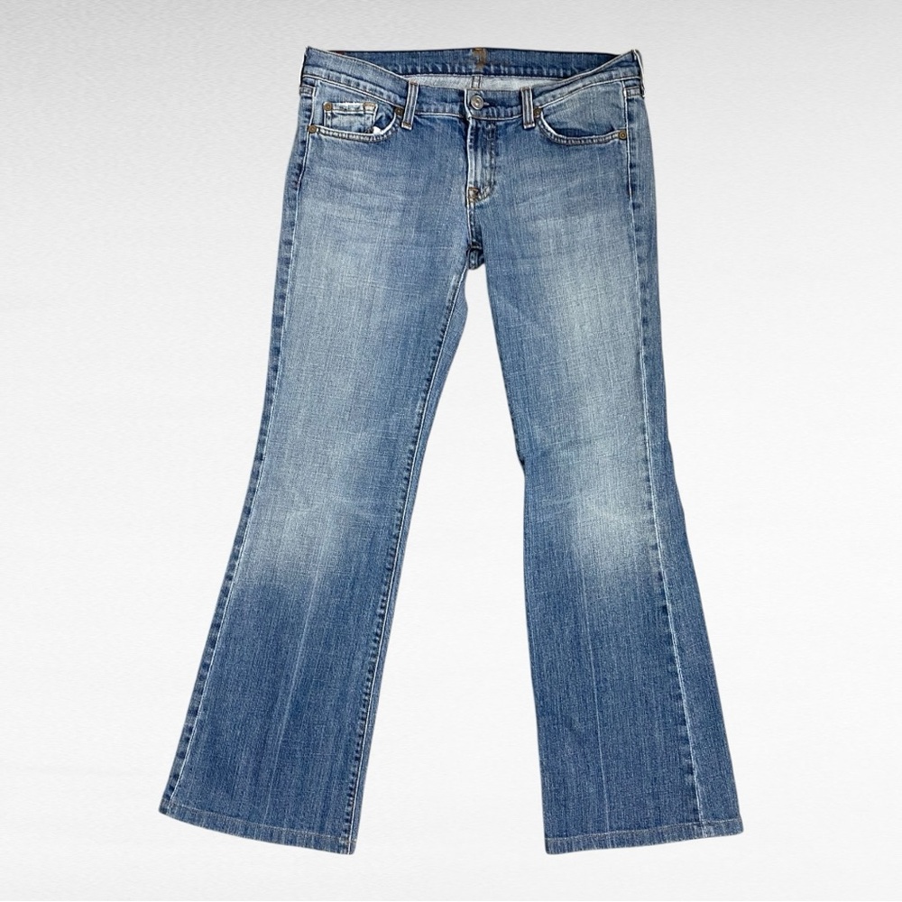 7 For All Mankind Blue Flare Jeans